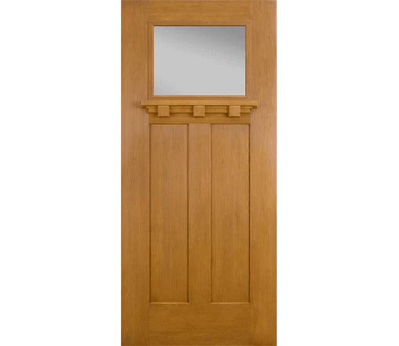 Bozeman Craftsman Light Fiberglass Entry Door